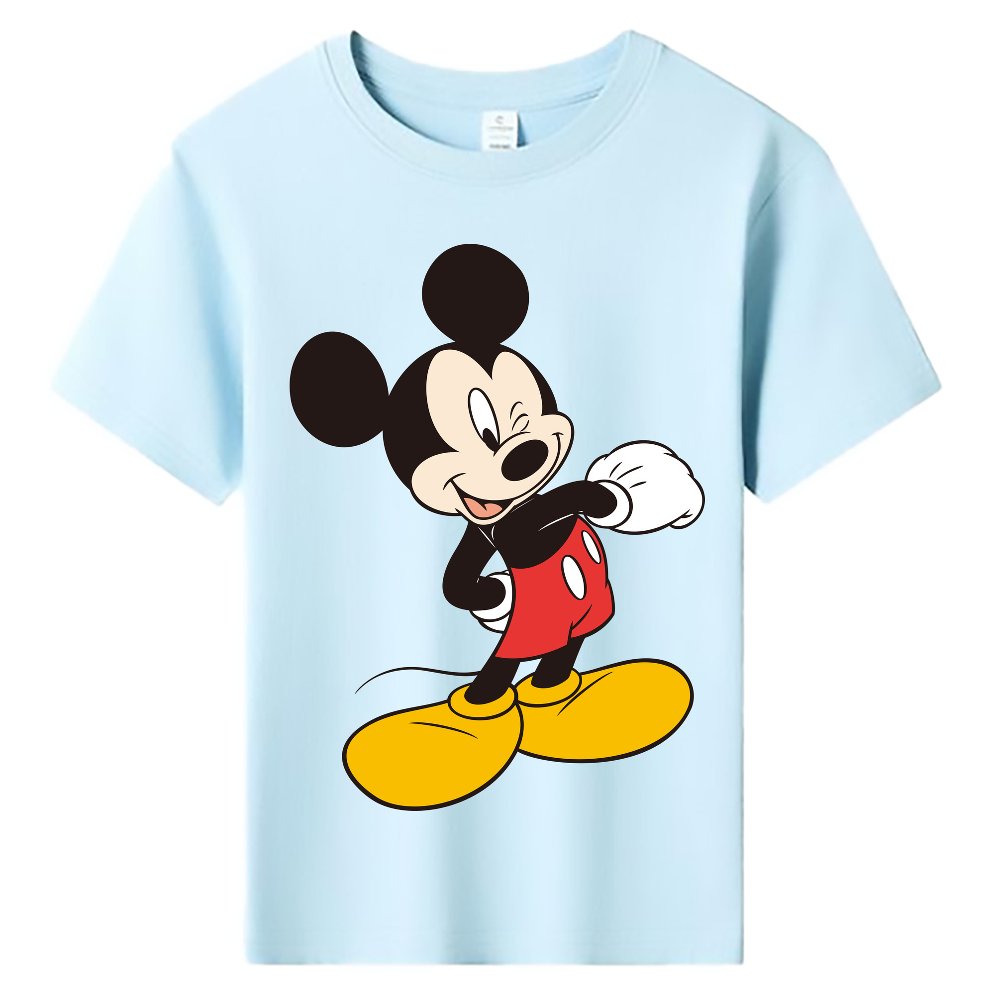 ミッキーマウス Mickey Mouse 綿100％キッズTシャツ（フロントプリント）
